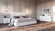 Load image into Gallery viewer, Modrest Nicla Italian Modern White Bed, Eastern King

