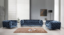 Load image into Gallery viewer, Divani Casa Delilah Modern Blue Fabric Sofa Set
