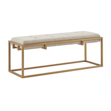 Load image into Gallery viewer, Greenwich Accent Bench - Brown/Antique Bronze

