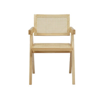 Load image into Gallery viewer, Modrest Aurora Modern Light Rattan and Natural Ash Dining Arm Chair
