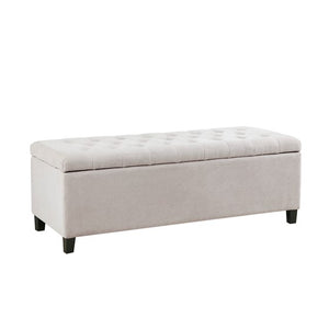 Shandra Tufted Top Storage Bench - Natural