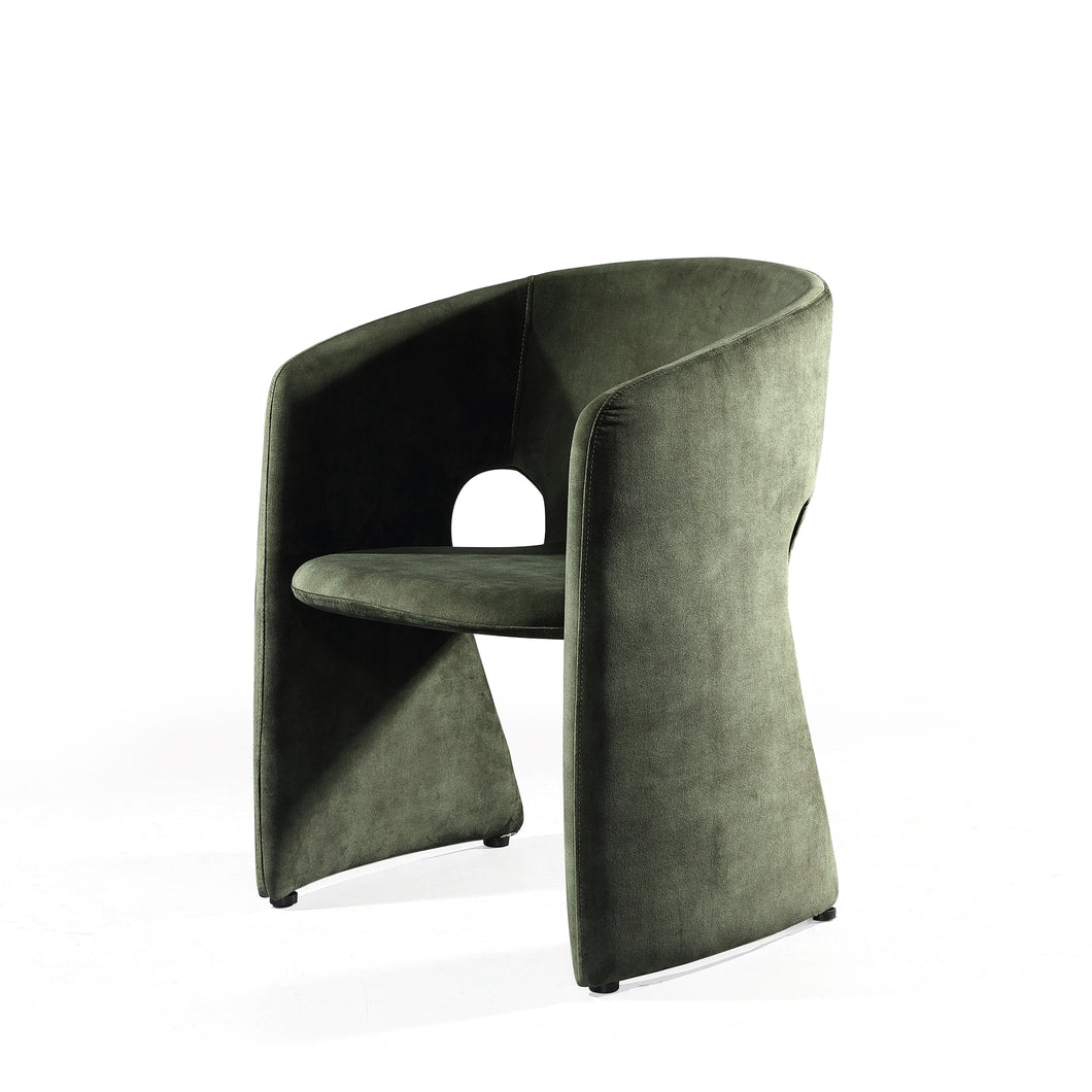 Modrest - Modern Malvern Green Fabric Dining Chair