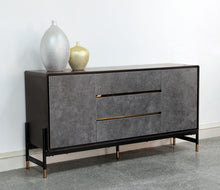 Load image into Gallery viewer, Modrest Gabrielle - Contemporary Walnut &amp; Gold Buffet
