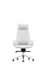 Modrest Gates - Modern White High Back Executive Office Chair