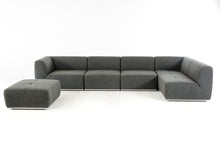 Load image into Gallery viewer, Divani Casa Hawthorn - Modern Grey Fabric Modular Right Facing Sectional Sofa + Ottoman
