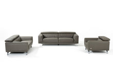 Load image into Gallery viewer, Divani Casa Brustle Modern Dark Grey Eco-Leather Sofa Set
