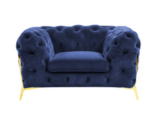 Load image into Gallery viewer, Divani Casa Quincey - Transitional Blue Velvet Chair
