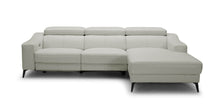 Load image into Gallery viewer, Modrest Rampart - Modern L-Shape RAF White Leather Sectional Sofa with 1 Recliner
