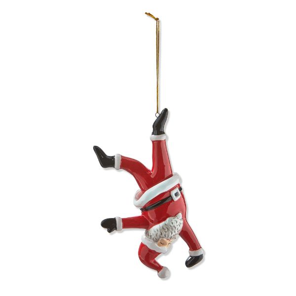 Dancing Santa Handstand Ornament