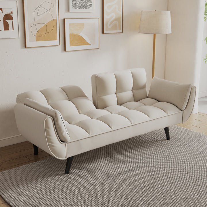 Walker Edison | Velvet Loveseat Convertible Sofa Bed