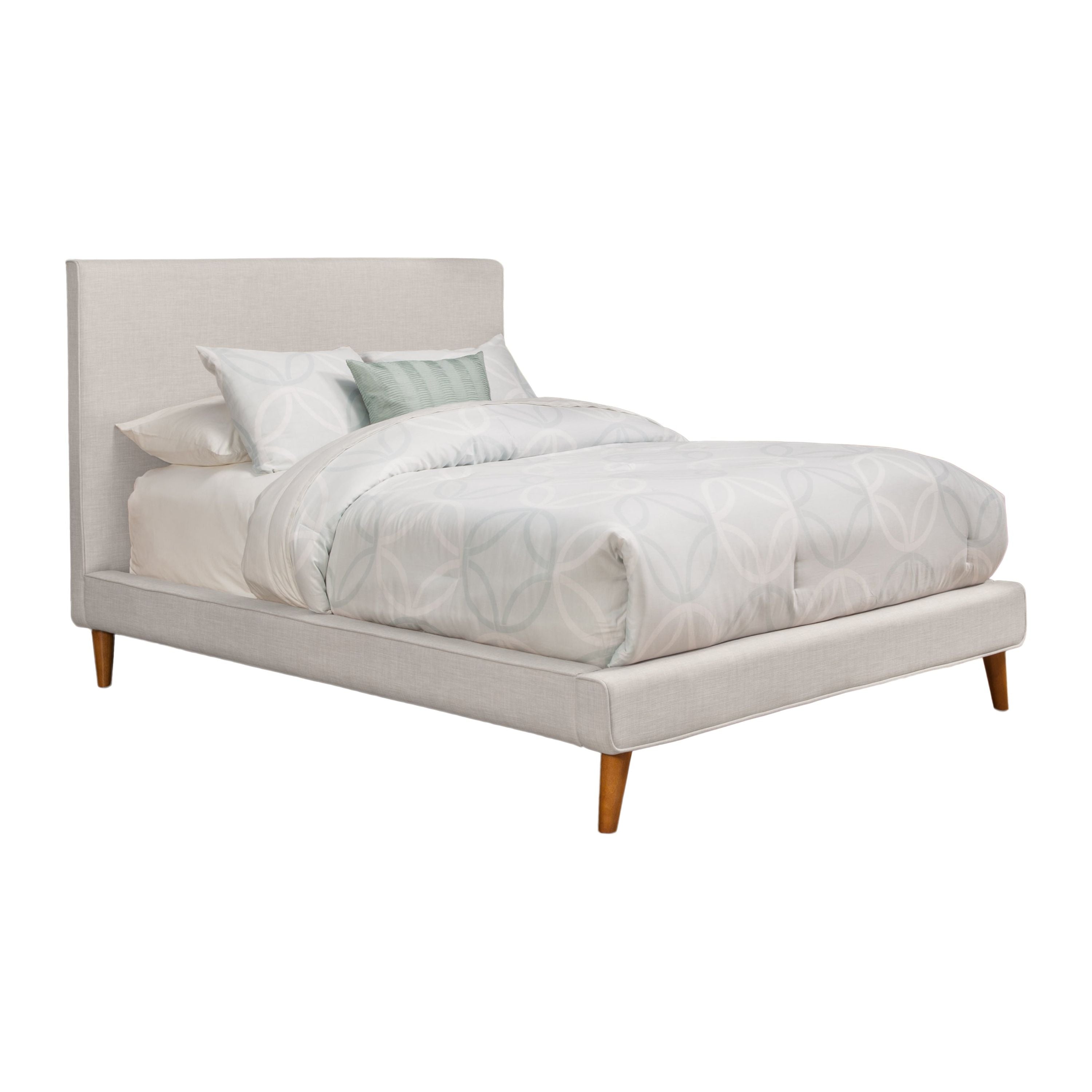 Britney Bed, Light Grey Linen