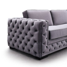 Load image into Gallery viewer, Divani Casa Jean - Modern Grey Velvet Sectional Sofa
