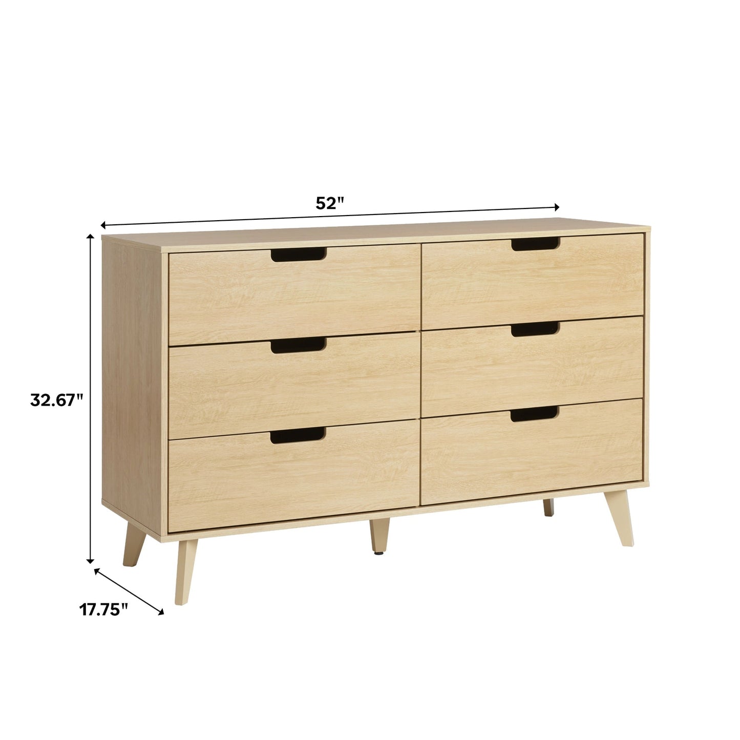 Hans Mid-Century Modern Angle-Leg Dresser