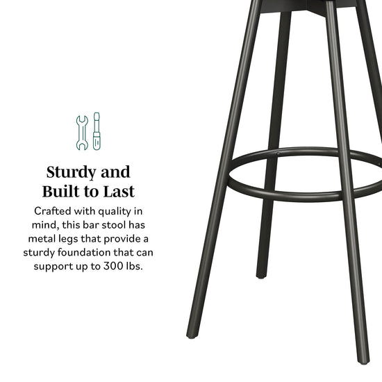 Twyla 2-Piece Glam Swivel-Seat Barstool Set