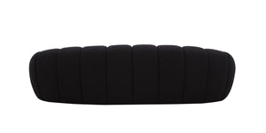 Divani Casa Yolonda - Modern Curved Black Fabric Sofa
