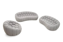 Load image into Gallery viewer, Divani Casa Yolonda - Modern Curved Light Grey Fabric Sofa Set
