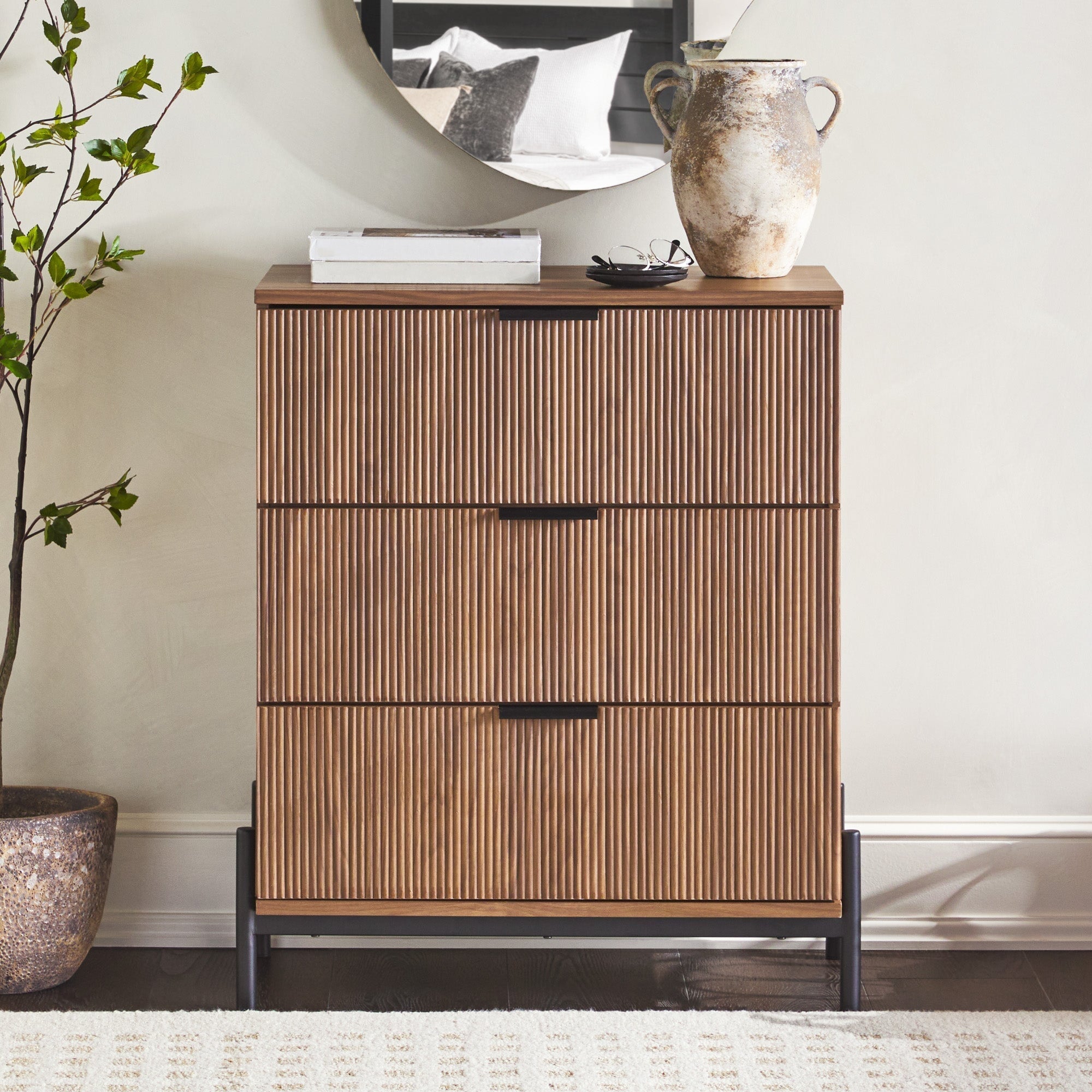 Paris Modern Scandinavian Reeded Chest