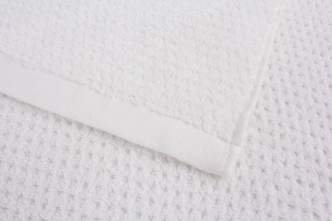 Diamond Jacquard Hand Towel, White