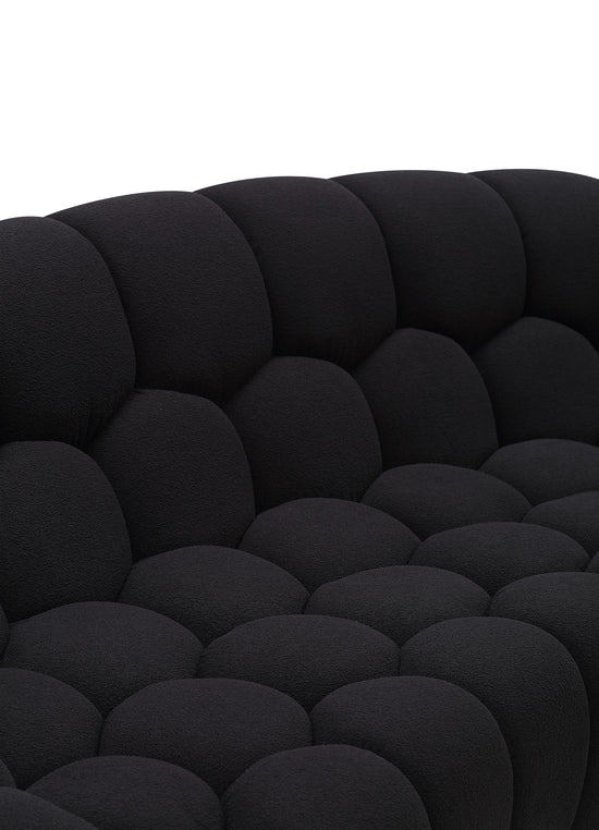 Divani Casa Yolonda - Modern Curved Black Fabric Chair
