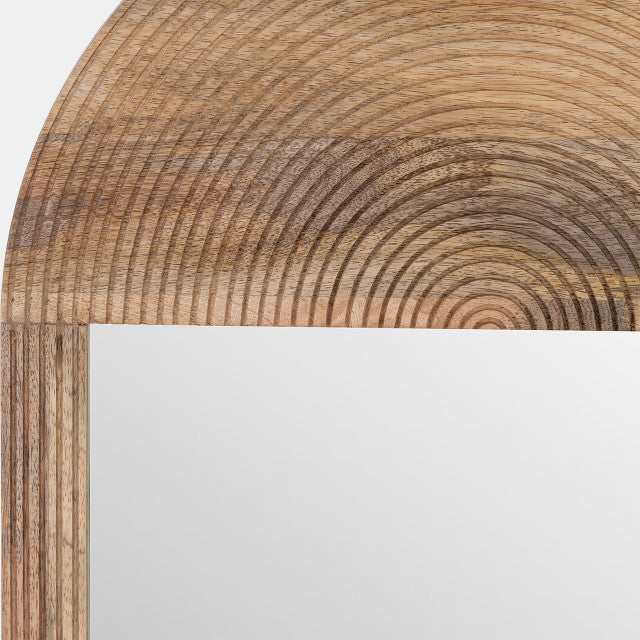 Wood Oval Mirror