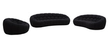 Load image into Gallery viewer, Divani Casa Yolonda - Modern Curved Black Fabric Sofa Set
