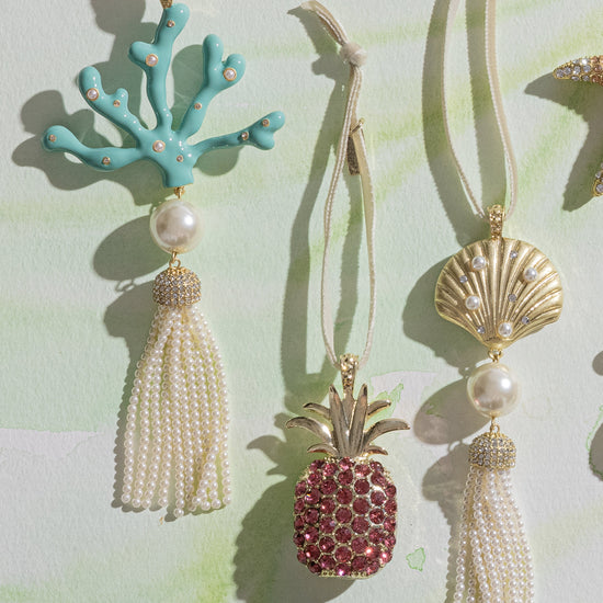 Seashell and Pearl Tassel Hanging Ornament