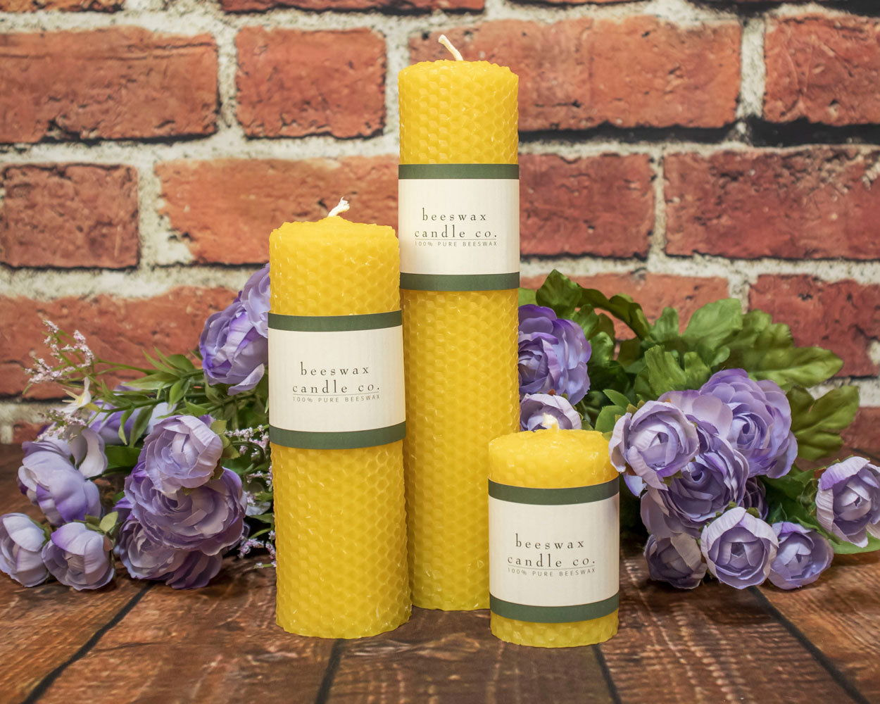 2in Honeycomb "SOLID" American Beeswax Pillar - Mac & Mabel