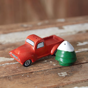 Farmhouse Truck and Christmas Tree Salt & Pepper Shakers