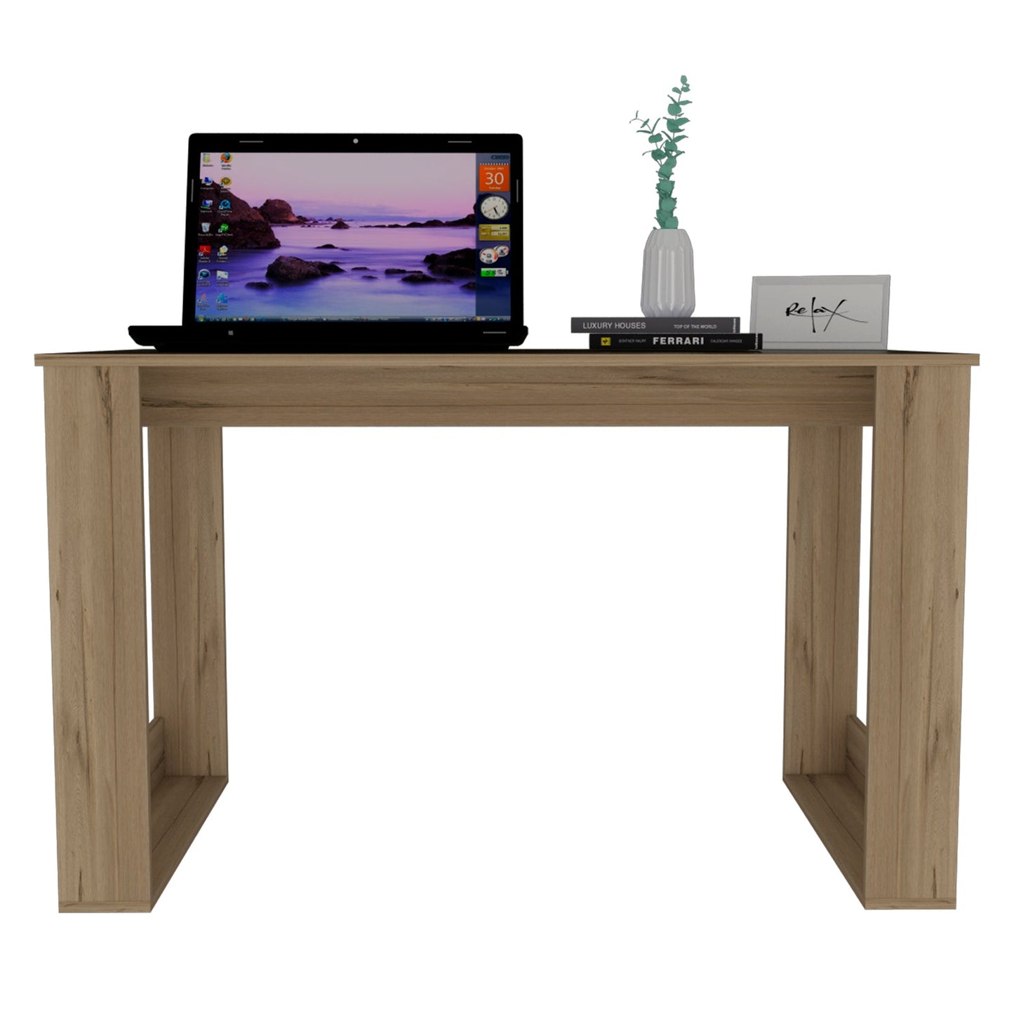 Walker Edison - Curved Wood Aurora Writing Computer Desk