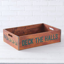 Load image into Gallery viewer, Deck The Halls Holiday Wood Crate
