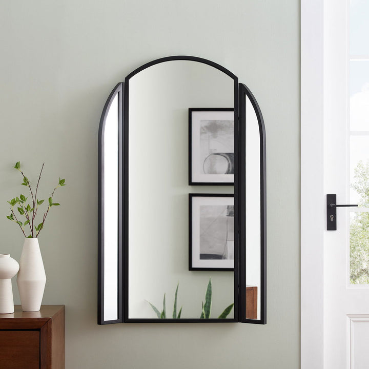 48" Arched Wall Mirror with Hinging Sides - Mac & Mabel