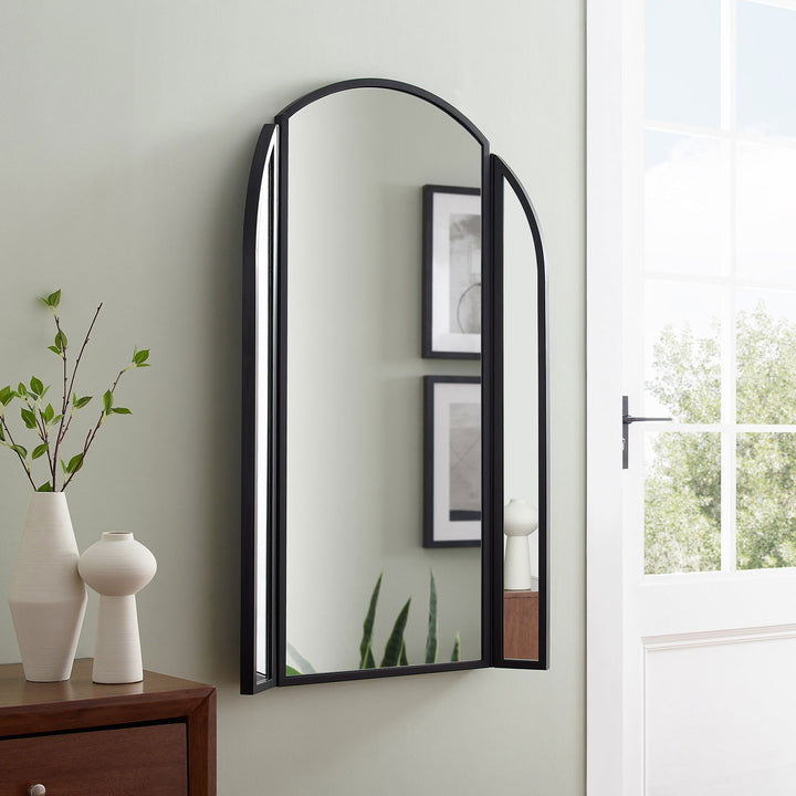 48" Arched Wall Mirror with Hinging Sides - Mac & Mabel