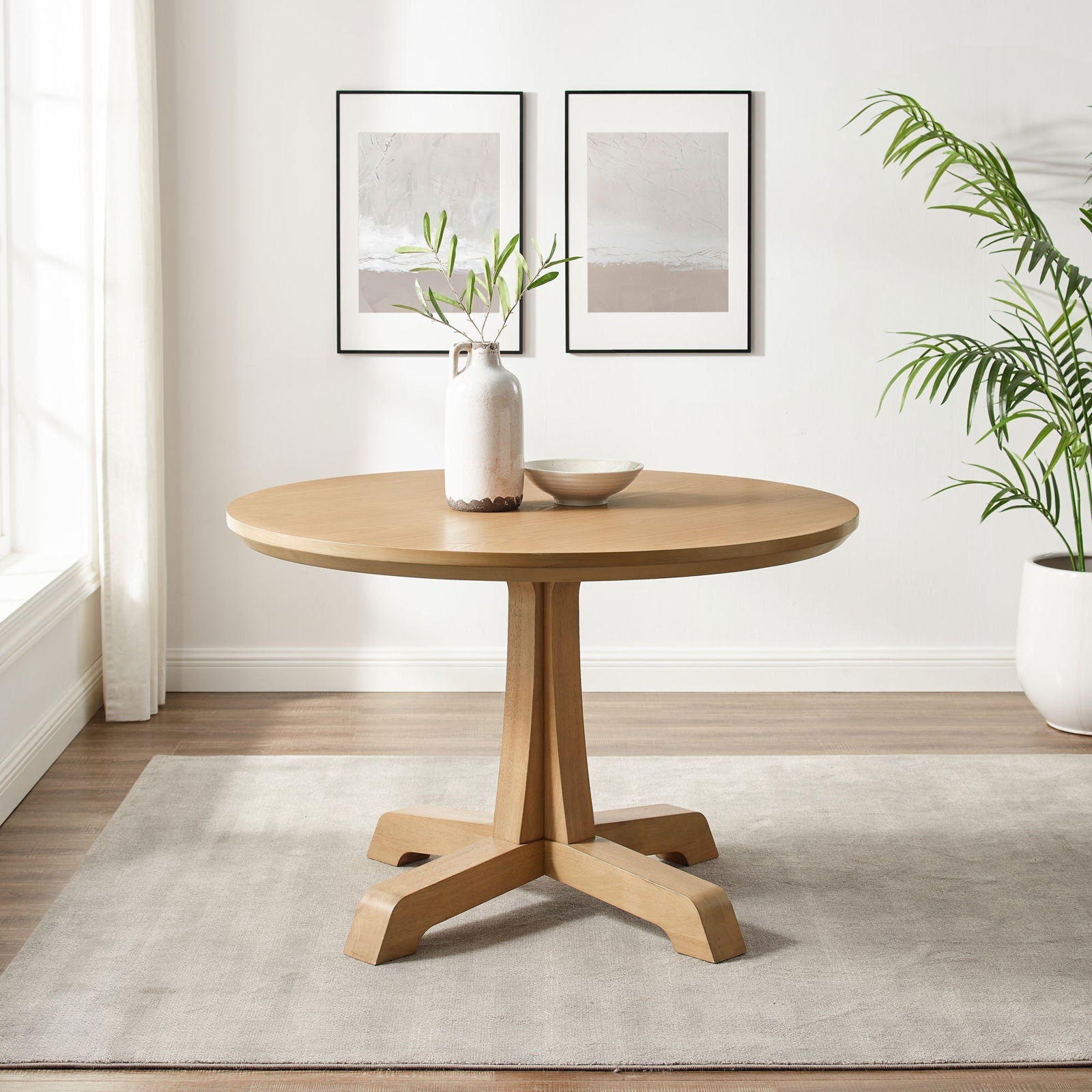 48" Round Dining Table with Pedestal Base - Mac & Mabel