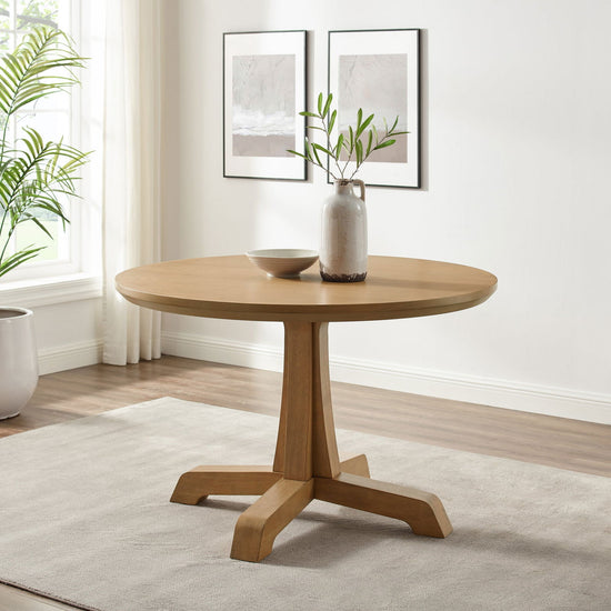 48" Round Dining Table with Pedestal Base - Mac & Mabel