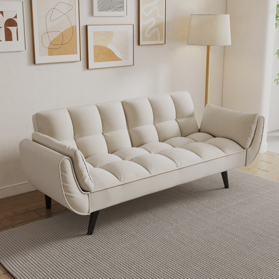 Walker Edison | Velvet Loveseat Convertible Sofa Bed