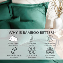 Load image into Gallery viewer, Signature Bamboo Viscose Duvet Cover Set in Emerald Green
