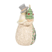 Load image into Gallery viewer, Woodland Snowman with Evergreen
