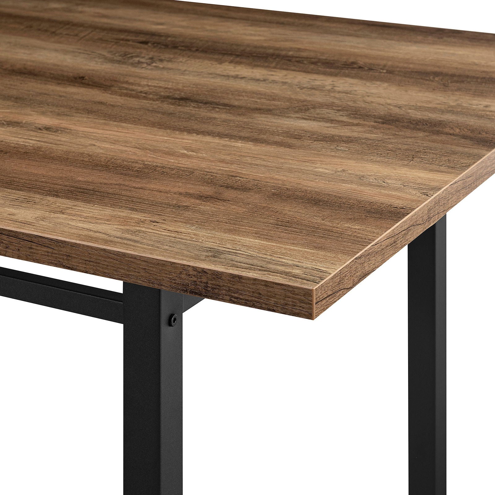 60" Contemporary Wood and Metal Dining Table - Mac & Mabel