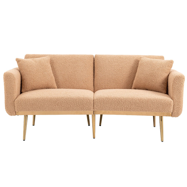 Walker Edison - Velvet Sofa, Accent sofa, loveseat sofa with metal feet