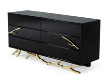 Load image into Gallery viewer, Modrest Legend Modern Black &amp; Gold Dresser
