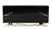 Load image into Gallery viewer, Modrest Legend Modern Black &amp; Gold Dresser
