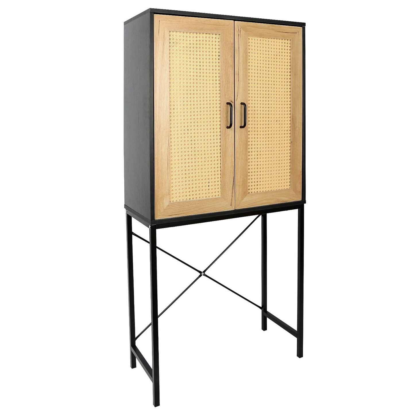 Walker Edison | High Rattan Cabinet