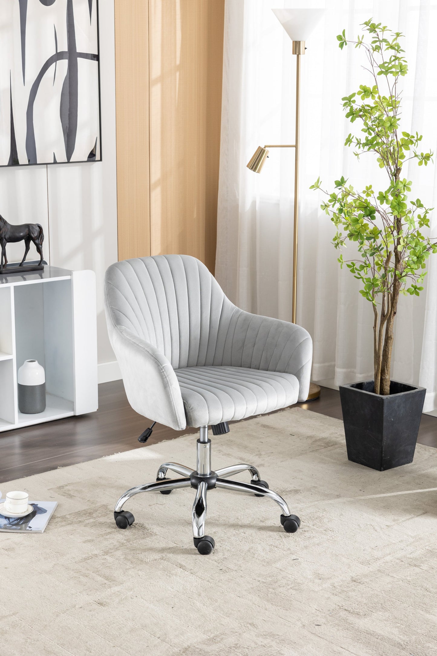 Walker Edison | Velvet Modern Home Office Desk Chair