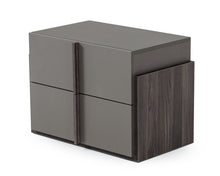 Load image into Gallery viewer, Nova Domus Lucia - Italian Modern Elm and Matte Grey Nightstand
