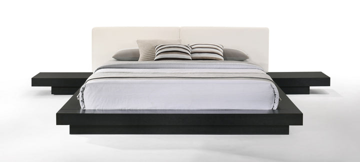 Modrest Tokyo - Eastern King Contemporary Black and White Platform Bed