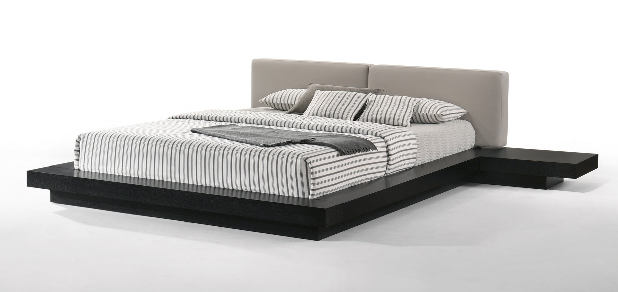 Modrest Tokyo - Queen Contemporary Black and Grey Platform Bed