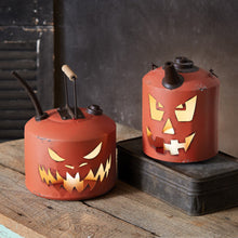 Load image into Gallery viewer, Carved Pumpkin Fuel Can Luminary
