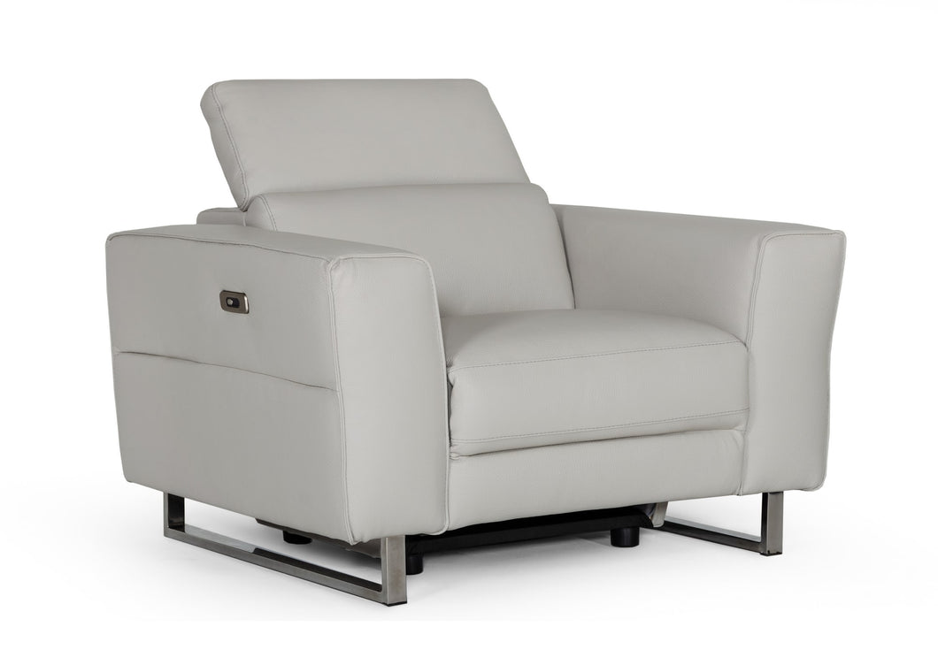 Accenti Italia Lucca - Italian Modern Grey Armchair with Electric Recliner