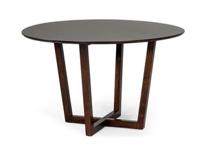 Modrest Legacy - Modern Round Solid Walnut Beechwood Dining Table
