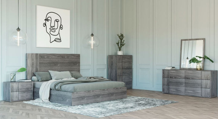 Eastern King Nova Domus Asus - Italian Modern Elm Grey Bedroom Set